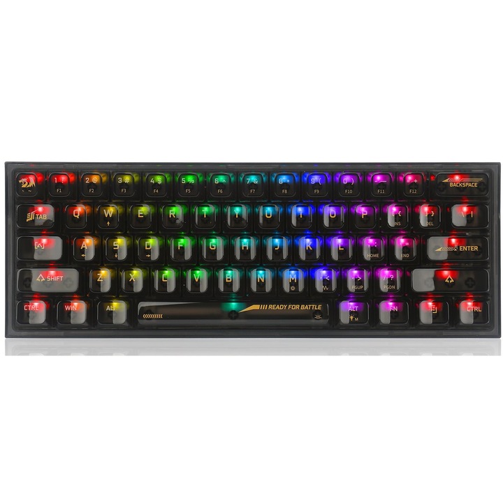 Геймърска клавиатура Redragon K617CTB-RGB, Черен, USB