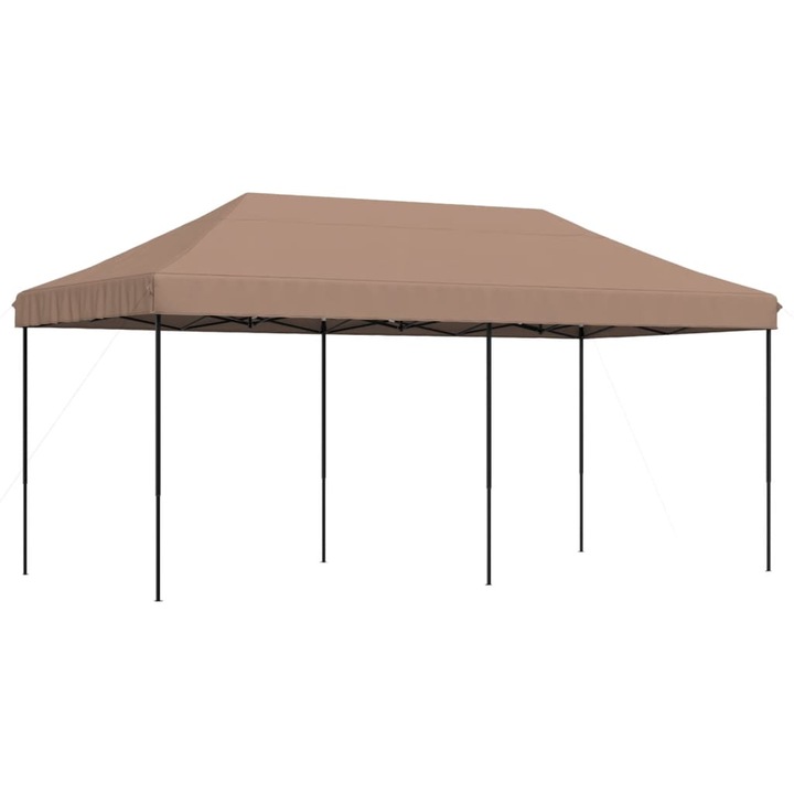 Cort de petrecere pliabil Pop-Up vidaXL, 580x292x315 cm, maro, 26.35 kg