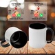 Cana personalizata - Fotbalul ma cheama, trebuie sa plec! negru interior, 330 ml