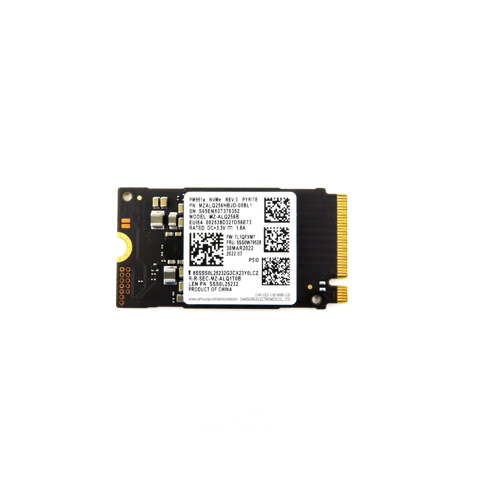 SSD Samsung PM991a 256Gb NVMe PCIe Gen3 x4 M.2 2242 (mzalq256hbjd-00bl1) -  eMAG.ro