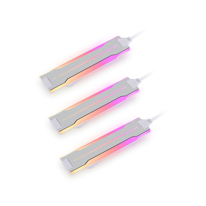 Kit 3 benzi RGB laterale pentru ventilatoare Lian Li UNI FAN P28, Alb