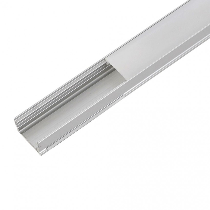Profil din aluminiu pentru banda LED Lightex, 8/10mm, Montare deschisa ...