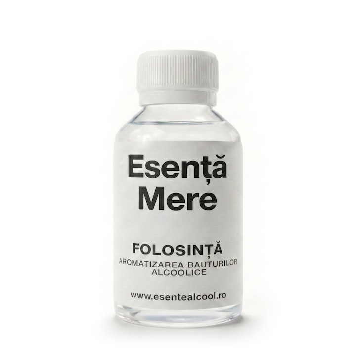 Esenta Mere 100 ml, pentru bauturi alcoolice preparate in casa, tuica, palinca, rachiu si horinca, aroma concentrata de mere proaspete, usor de dozat, 1 ml/litru, suficienta pentru 100 litri de bautura