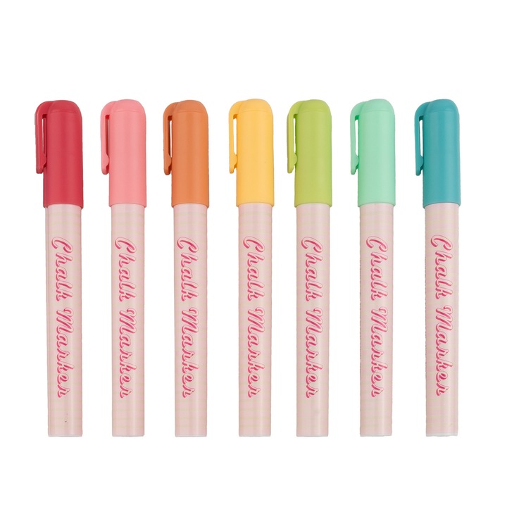 Állandó krétával ellátott markerkészlet 8 színben