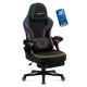 Геймърски Стол Huzaro Force 4.6 Black Rgb Smart, Облегалка За Крака, С Led Осветление, Черен Многоцветен