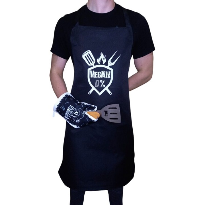 Sort de bucatarie Poem Design, poliester, imprimeu haios, 90x65cm