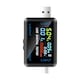 Tester USB multifunctional, JESWO®, afisaj LCD, tip C, masurare a rezistentei liniei interne, monitorizare curent, tensiune, putere si temperatura, 4,5-36 V, 0-5A, tehnologie de incarcare rapida, negru
