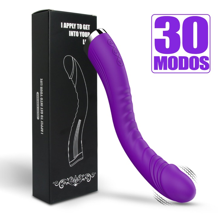 Vibrator FairyKiss® jucarii sexuale, 30 moduri vibratii, Masaj vagin, Stimulator clitoris si punct G, ABS + Silicon Medicinal, incarcare USB, Senzatii Realiste Sex Toys, Violet