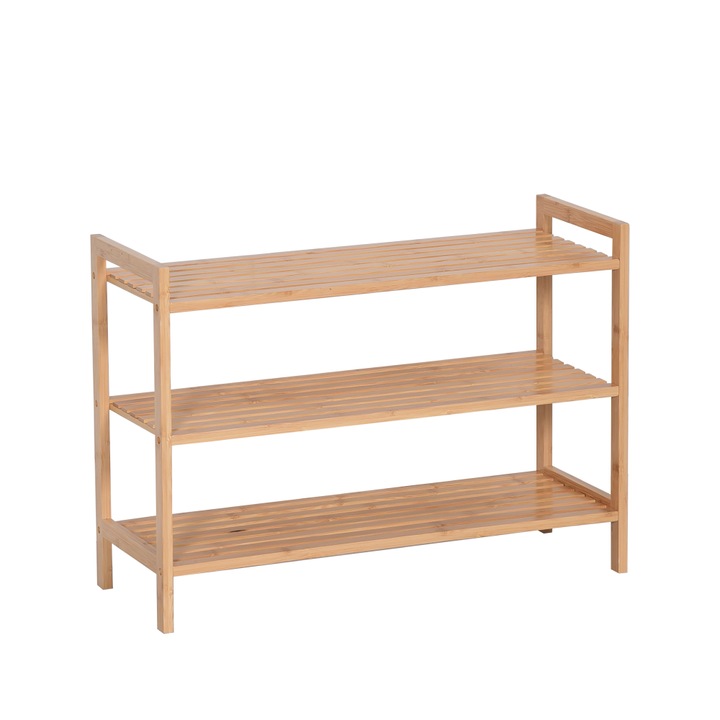 Pantofar 3 rafturi bambus Kreno 70x26x50 cm