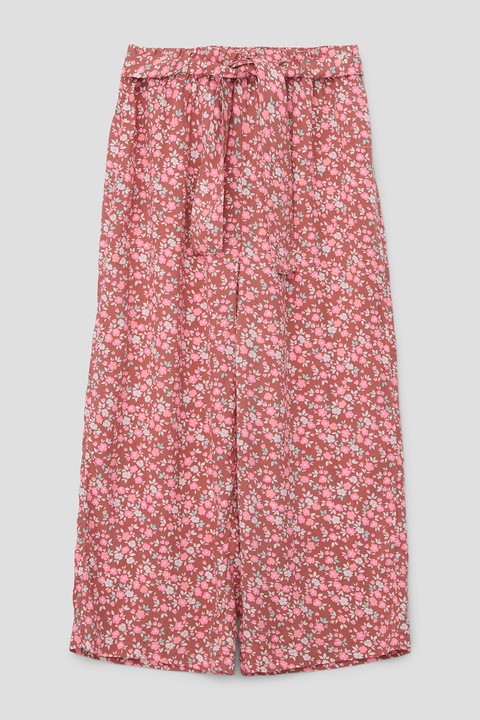 s.Oliver, Bő szárú mintás nadrág, Sötétpiros