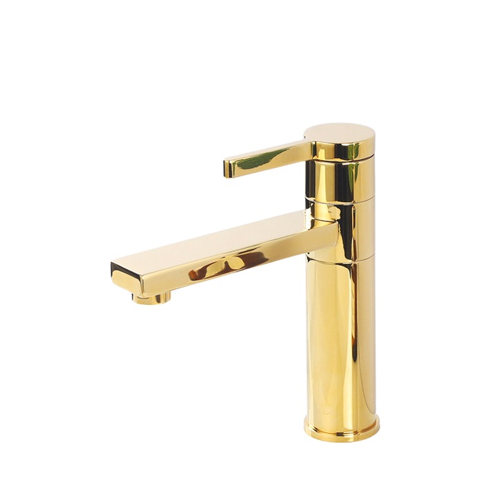 Tias mosdó csaptelep, fürdőszobai mosogató, fényes arany