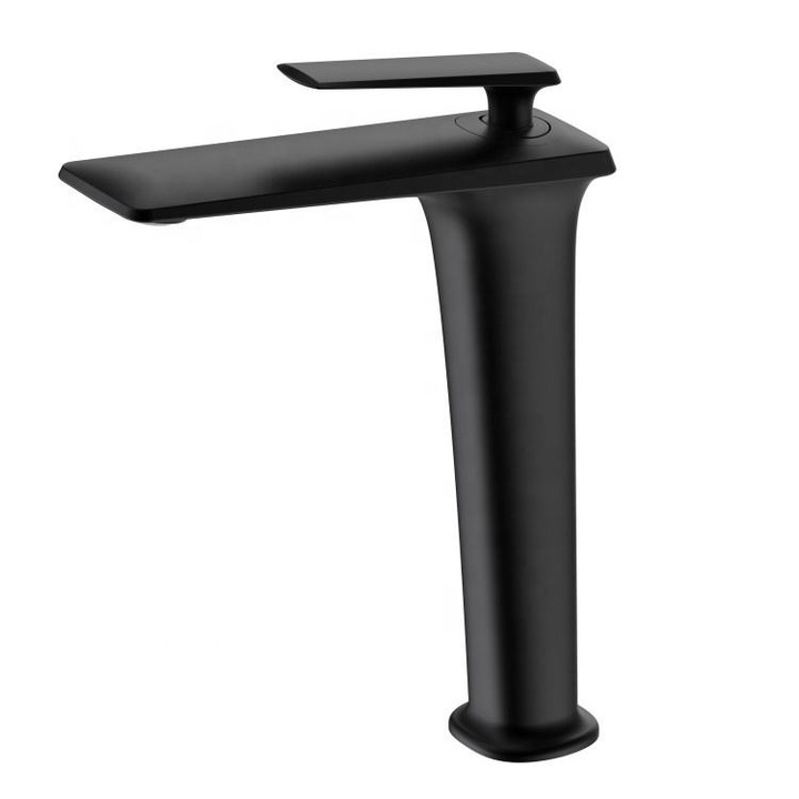 Toris mosdócsaptelep, magas, mosogató csaptelep, matt fekete