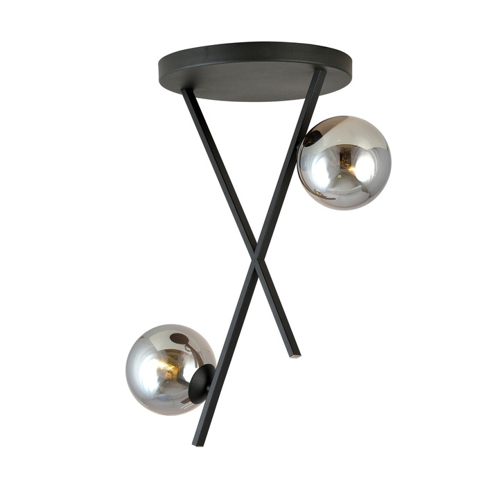 Полилей EMIBIG Lighting със стъклени абажури RIVER 1196/2