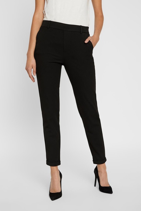 Vero Moda, Maya lefelé szűkülő crop nadrág, Fekete, XS-L32