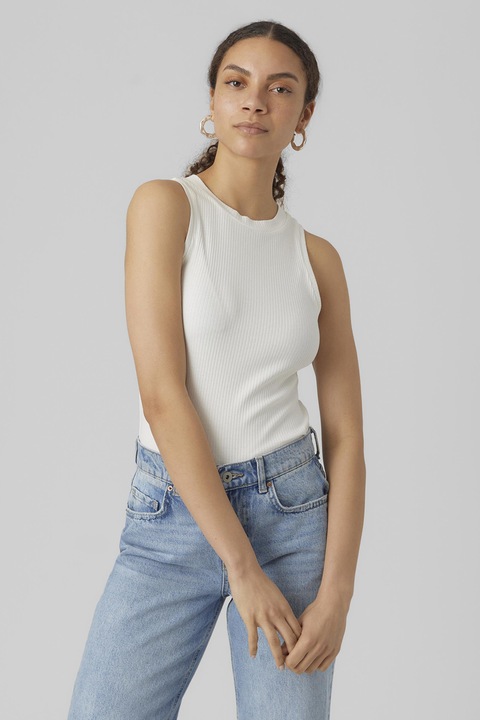 Vero Moda, Топ с памук, Бял
