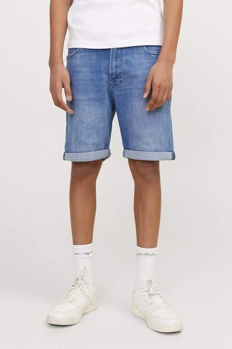 Jack & Jones, Középmagas derekú farmer rövidnadrág, Királykék