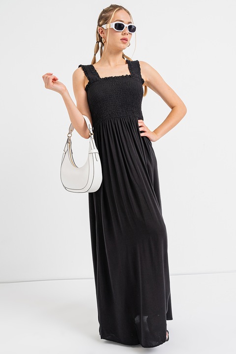 JdY, Разкроена рокля Starr с квадратно деколте, Черен, XL