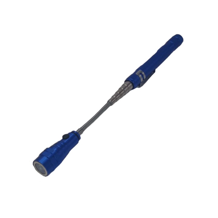 Recuperator Telescopic, cu sistem de prindere la curea, Lungime Maxima 67 Cm, Albastru, Varf Magnetic, dalimag