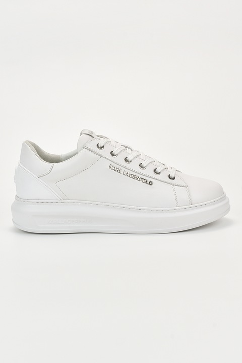 Karl Lagerfeld, Кожени спортни обувки с лого, Бял