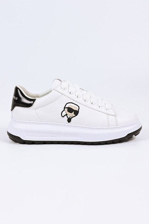 Karl Lagerfeld, Кожени спортни обувки Kapri Lug, Черен/Мръснобял