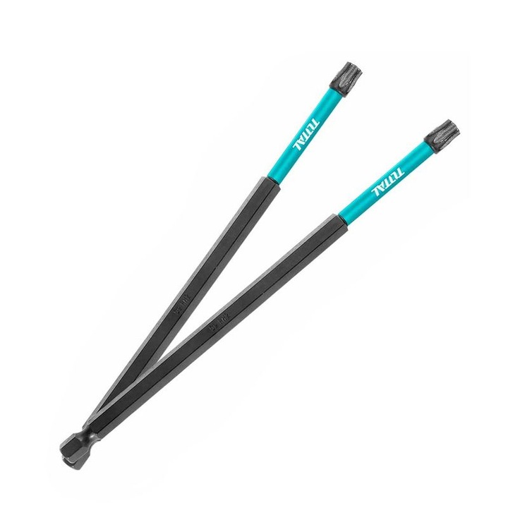 Set 10 biti de impact pentru surubelnita Total, 150mm