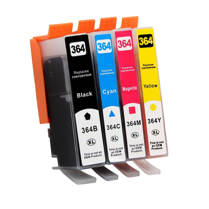 4 db kompatibilis tintapatron készlet, 364XL, fekete / cián / sárga / magenta, HP DESKJET 3070A, DESKJET 3070A ALL-IN-ONE, DESKJET 3520, DESKJET 3520 ALL-IN-ONE, DESKJET 3522, DESKJET 3522 ALL-IN-ONE, DESKJET 3524, DESKJET 3524 ALL-IN-ONE, OFFICEJET