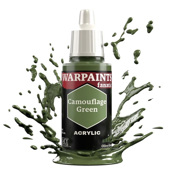 Festék, The Army Painter, Warpaints Fanatic, Camouflage zöld, 18 ml