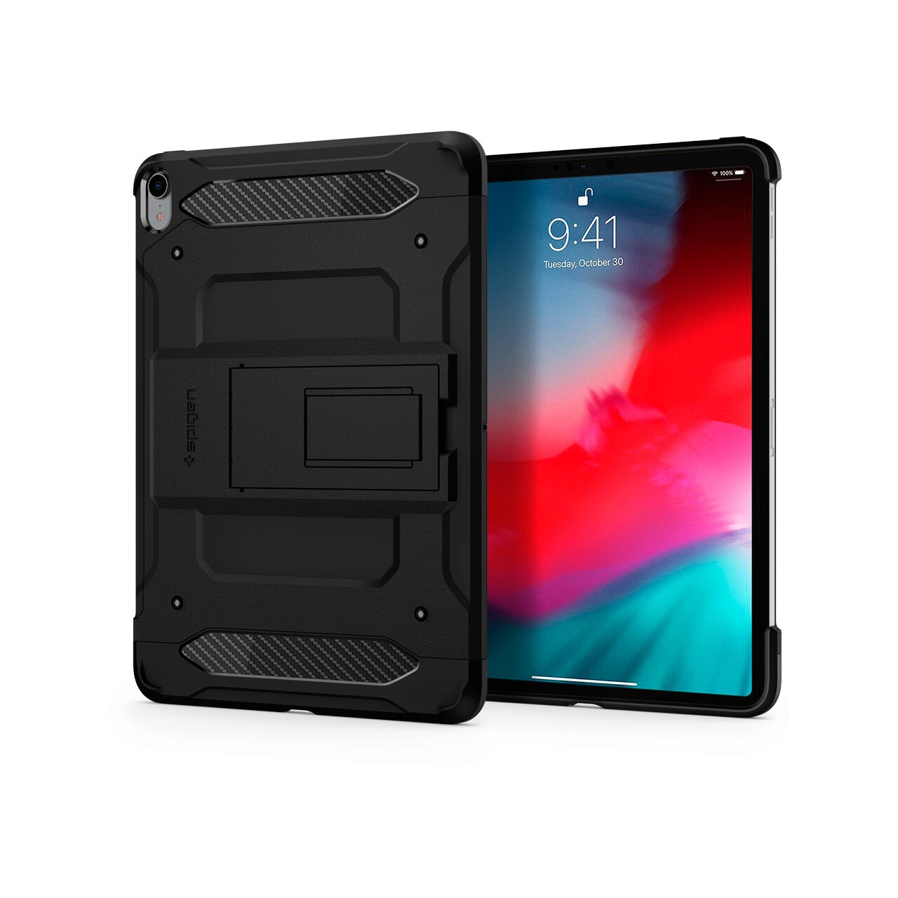 Husa Spigen Tough Tech compatibila cu iPad Pro 12.9 inch 2018 / 2020, Negru