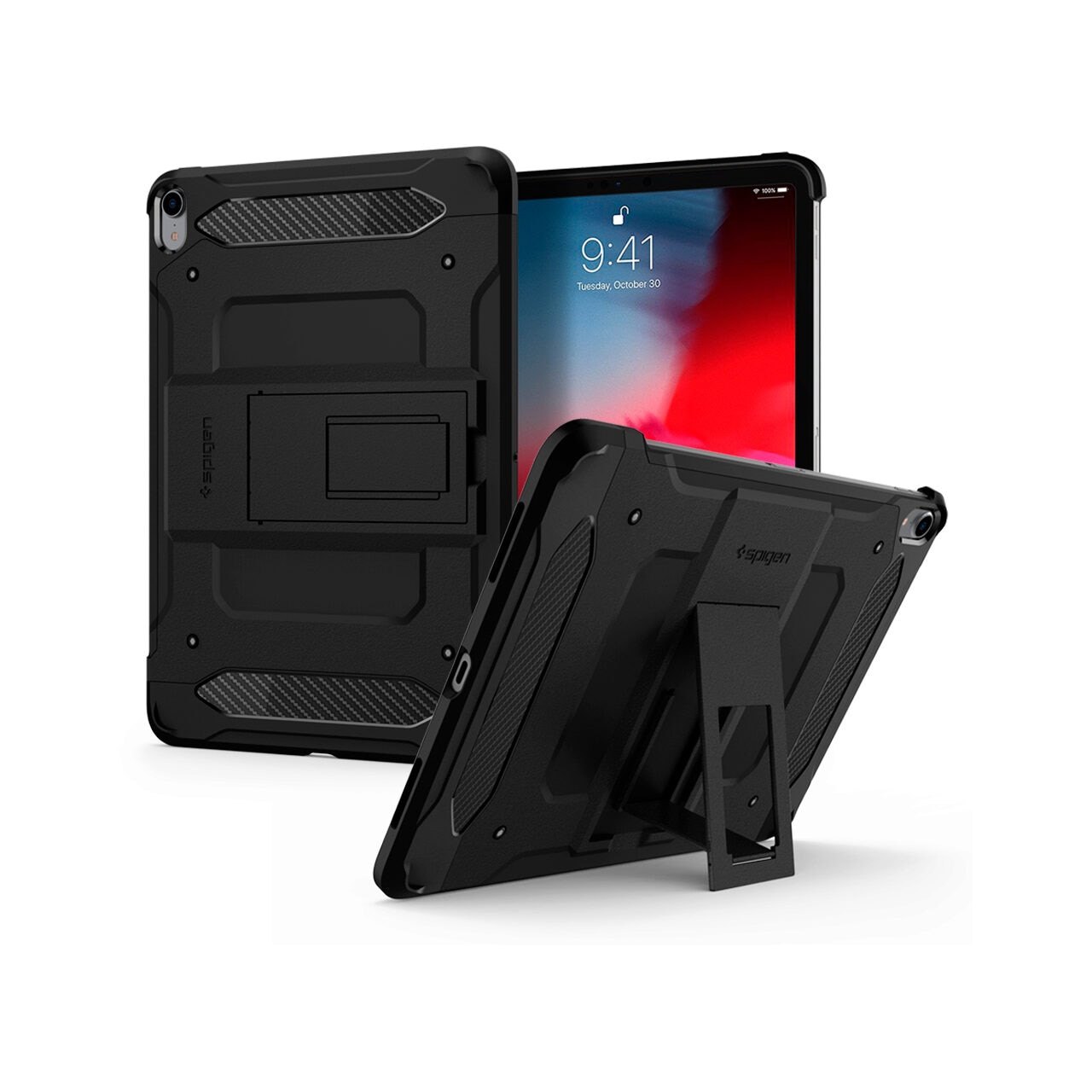 Husa Spigen Tough Tech compatibila cu iPad Pro 12.9 inch 2018 / 2020, Negru