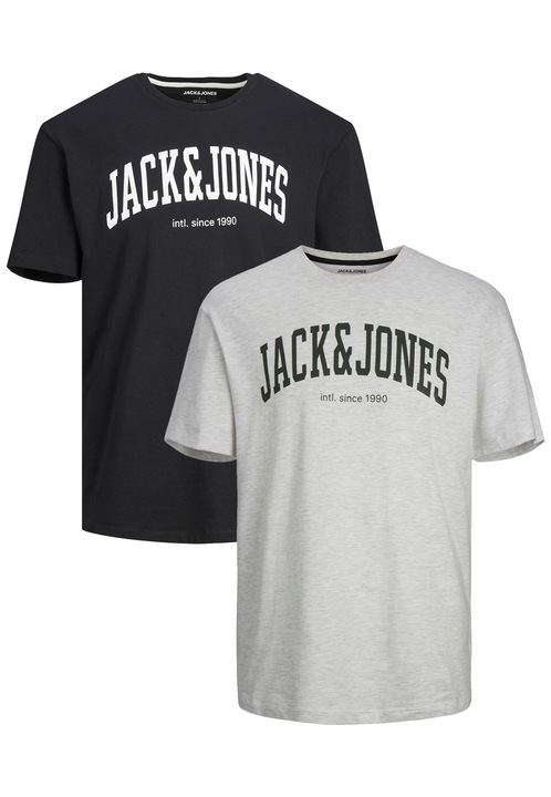 2 db-os férfi póló szett JACK & JONES, 5581, pamut, Spárgazöld