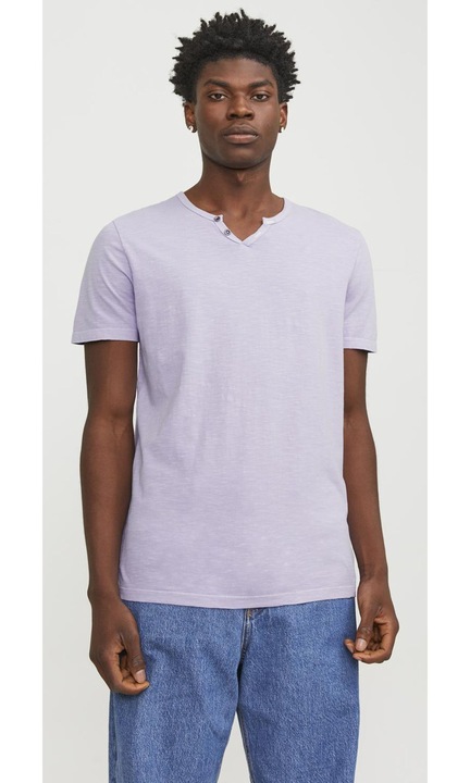 Férfi póló JACK & JONES, 5545, pamut, Rózsaszín