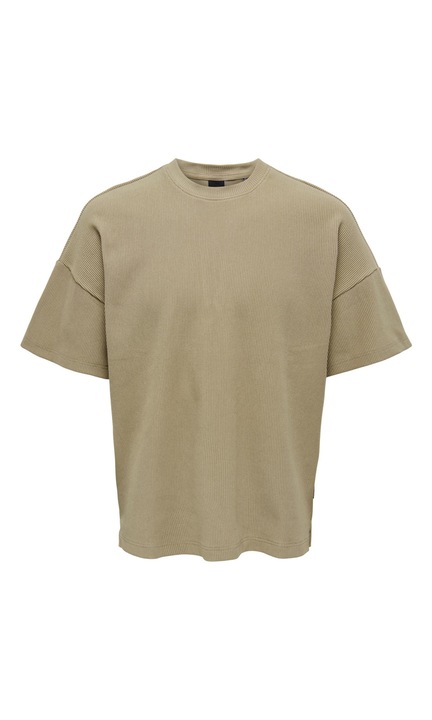 Férfi póló ONLY & SONS, 4791, pamut, Bézs