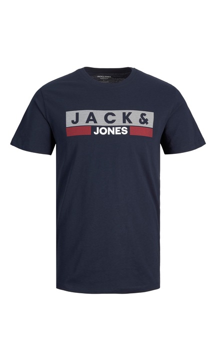 Férfi póló JACK & JONES, 4831, pamut, Sötétkék