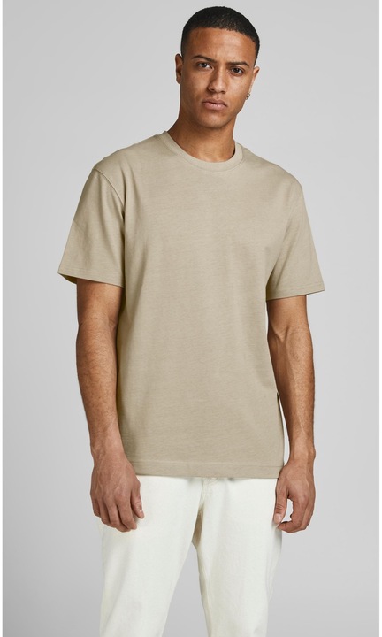 Férfi póló JACK & JONES, 5526, pamut, Bézs