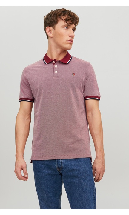 Férfi póló JACK & JONES, 5525, pamut, Piros