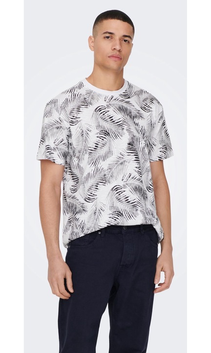 ONLY & SONS ferfi polo, pamut, feher, Fehér, S