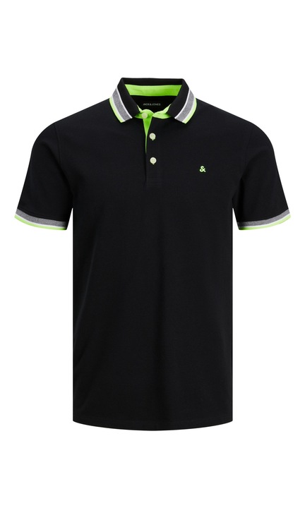 Férfi póló JACK & JONES, 141791, pamut, XS INTL, matt fekete