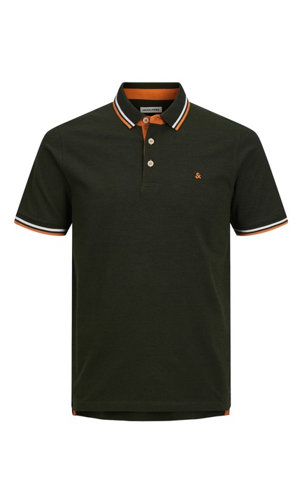 Férfi póló JACK & JONES, 187974, pamut, XS INTL, olíva zöld