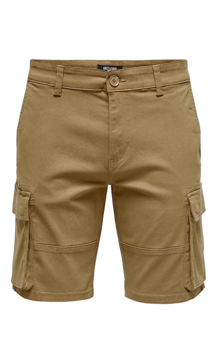 Мъжки къси панталони ONLY & SONS, 7345, Памук, Кафяв