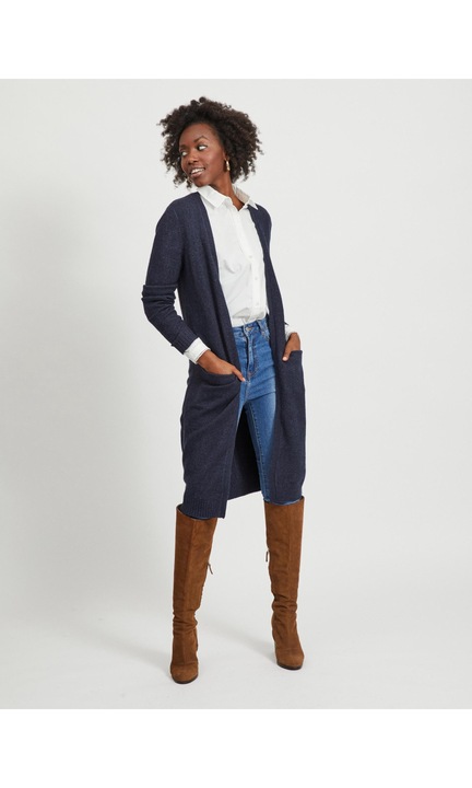 Női kardigán VILA, 4596, Textil, Sötétkék