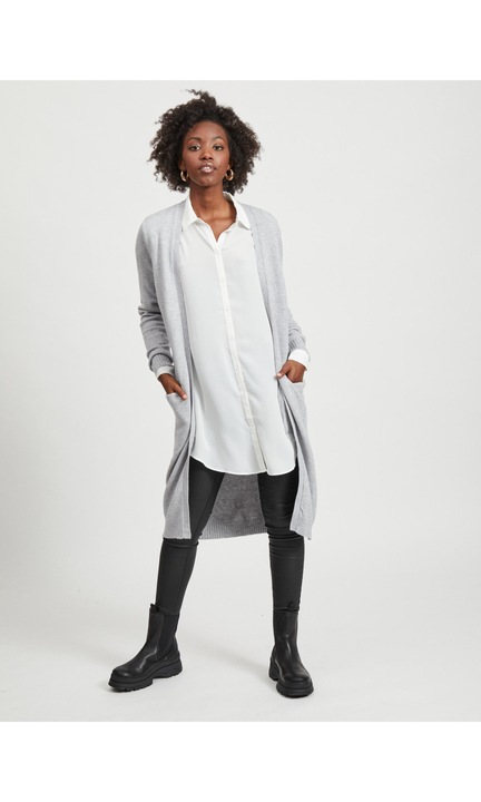 Női kardigán VILA, 4596, Textil, Szürke