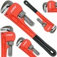 Cheie reglabila tip Mops Stillson pentru tevi la 90° deschidere 53mm lungime 350mm CR-MO