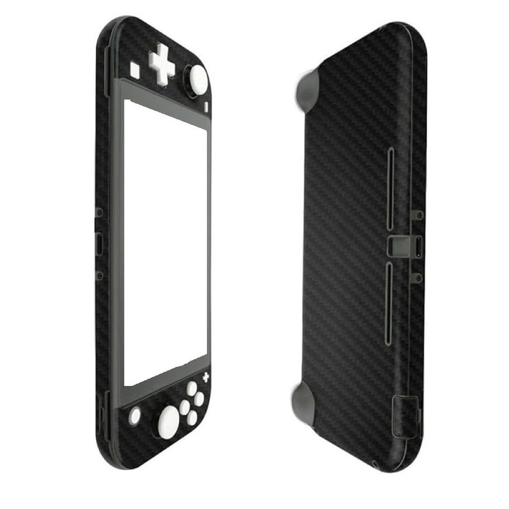 Folie Skin pentru Nintendo Switch OLED, Carbon negru