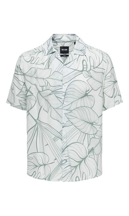 Férfi ing ONLY & SONS, 7346, viszkóz, Fehér