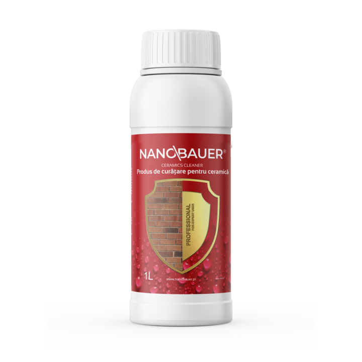 Detergent lichid pentru curatarea suprafetelor din ceramica, klinker, faianta si gresie Nanobauer Ceramics Cleaner 1L, Indeparteaza murdaria, depunerile si petele dificile