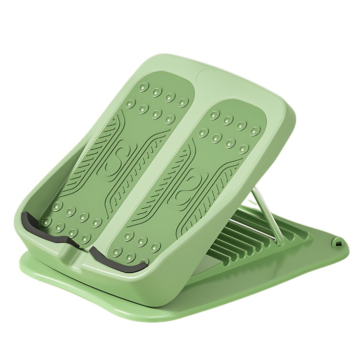 Регулируем удължител за рампа за разтягане за разтягане на краката, регулируем с 9 нива на наклон, сгъваем и преносим, ефективен за домашни упражнения и възстановяване с модерен дизайн, зелен