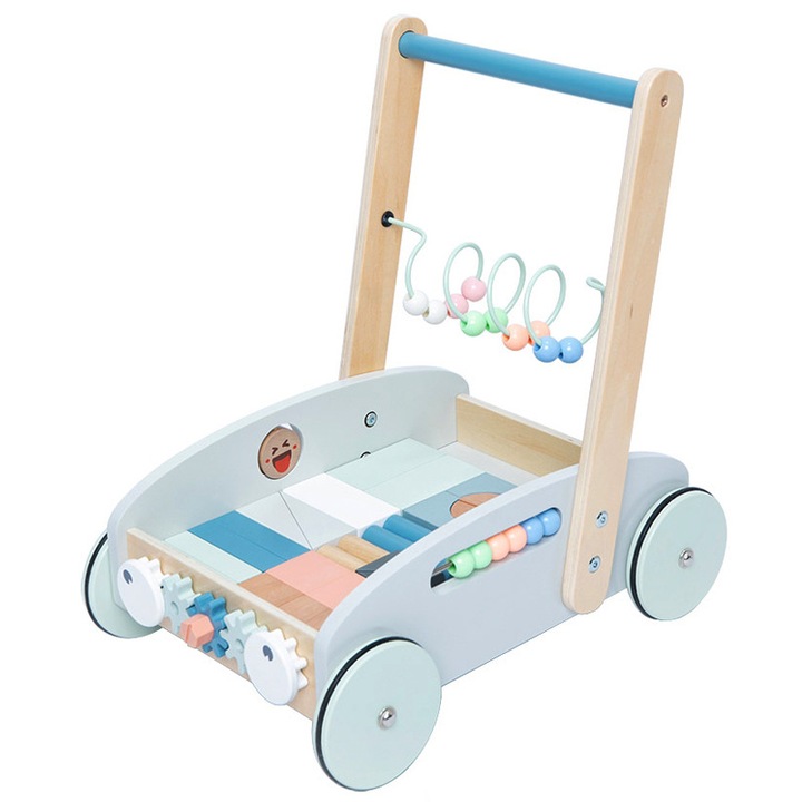 Играчка за бутане Le Toy Van - Детска количка с форми