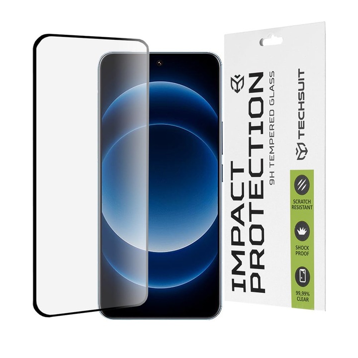 Fólia Xiaomi 14 Ultra-hoz - Techsuit 111D Full Cover / Full Glue Glass - Fekete