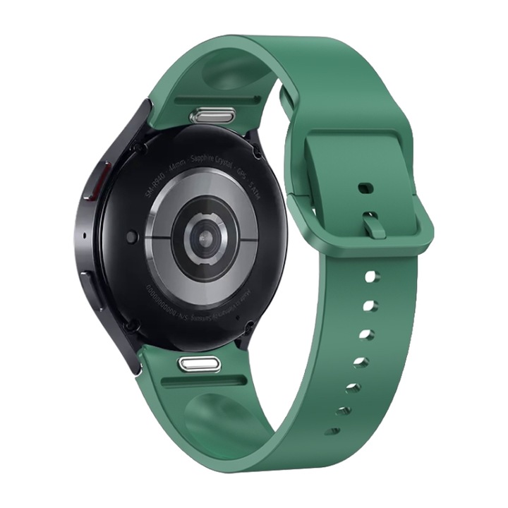 Curea Silicon MTP compatibila cu Samsung Galaxy Watch 6/ Watch 6 Classic, Buton Quick Release, Army Green