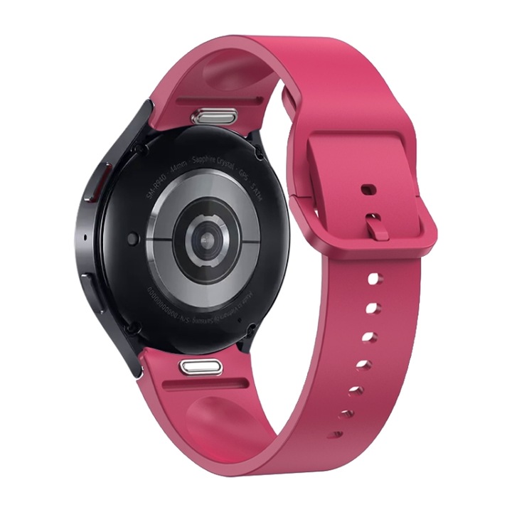 Curea Silicon MTP compatibila cu Samsung Galaxy Watch 6/ Watch 6 Classic, Buton Quick Release, Wine Red